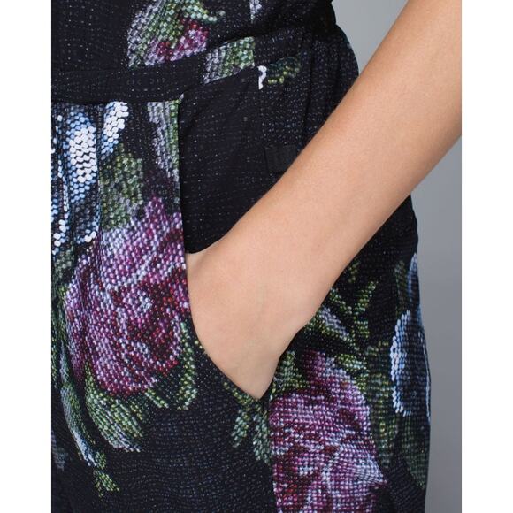 Lululemon Rare Party Onesie Garden Party Smooth Silver Multi Size 4 - Picture 2 of 12